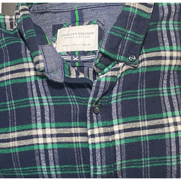 Dawson & Brooks American Heritage Men's Sz L Long Sleeve Button-Up Flannel Shirt - Picture 5 of 8